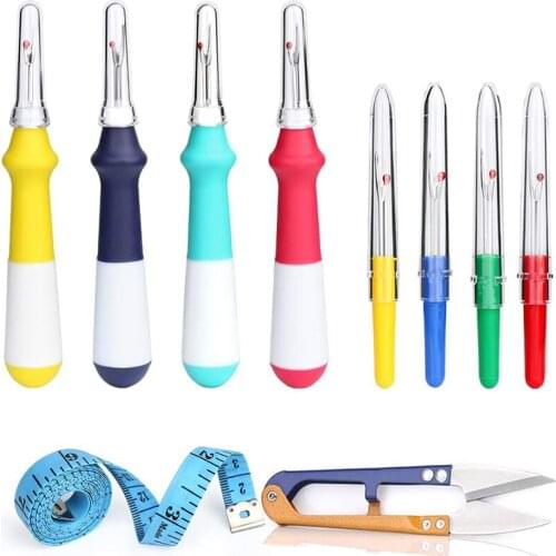 Nonvor Seam Ripper Seam Cutter Tape Measure Scissors Ergonomic Stitch Remover Tool for Embroidery Quilting and Sewing 10 PCS