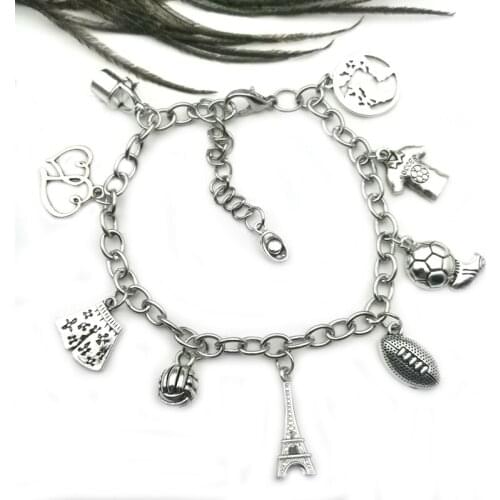 New Fashion Sports Accessory Kit Mini Tower Jersey Love Bracelet Football, Rugby Bracelet Gift Souvenir