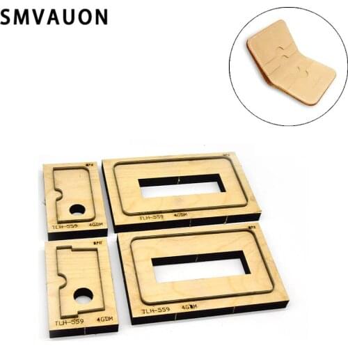 New Die Cut For 2021 Diy Leather Wood Mould Vertical Wallet Coin Purse Card Bag Short Wallet Suitable For Die-cutting Machine