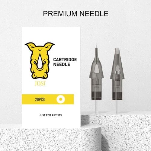 JOSI Disposable Tattoo Needles 20pcs Sterilized Safety #12 0.35mm Round Shader Needle Cartridge Tattoo for Tattoo Artist