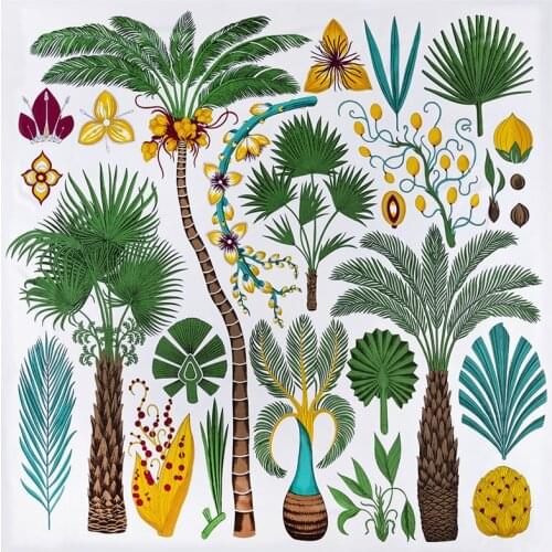 POBING 100% Silk Scarf Women Large Shawls Luxury Print Stoles Square Bandana Luxury Kerchief Hijab Scarf Female Foulards 130CM