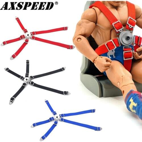 AXSPEED Simulation Driver Figure Seat Belt for 1:10 RC Rock Crawler Axial WRAITH 90018 SCX10 Traxxas TRX4 RC Car Seat Belt