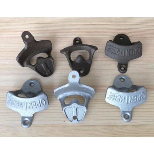 Chic Vintage Antique Iron Wall Mounted Bar Beer Glass Bottle Cap Opener Kitchen Tools Bottle Opener Beer Opener Without Srew Hot
