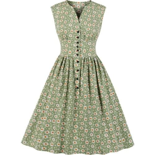 SISHION Sleeveless Casual Summer Dress VD1449 Yellow Grey Green A Line Floral Print Woman Dress Plus Size sommerkleid