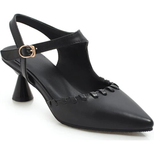 Big Size ladies high heels women shoes woman pumps Knitted pointed shallow buckle single shoe