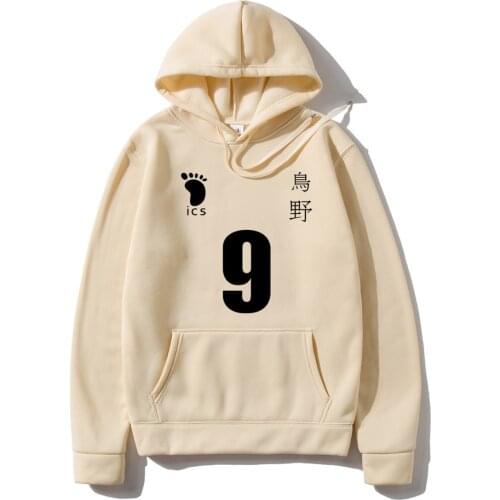Japan Anime Haikyuu Karasuno High School Kageyama Tobio Funny Hoodie Hip Hop Graphic Sweatshirts Poleron Hombre Streetwear Hoody