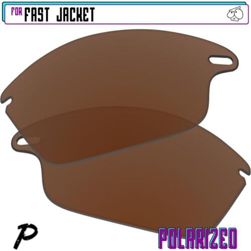 EZReplace Polarized Replacement Lenses for - Oakley Fast Jacket Sunglasses - Brown P