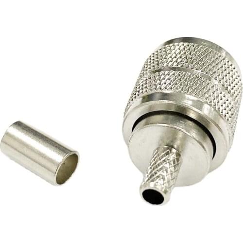 1pc UHF Male Plug RF Coax Convertor Connector Crimp RG58,RG142,RG400,LMR195 Straight Nickelplated NEW wholesale