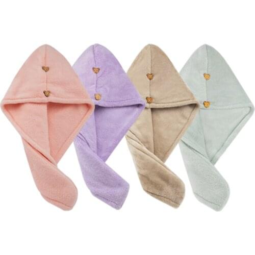 10 Pcs Microfiber Hair Dry Cap Bath Towel Warm Shower Head Wrap Turban Women Long Hair Super Absorbent Quick-Drying Bath Hat