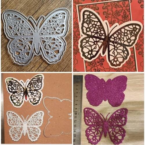100*80mm hollow butterfly Metal Cutting Dies for decor card DIY Scrapbooking stencil Paper Album template Dies