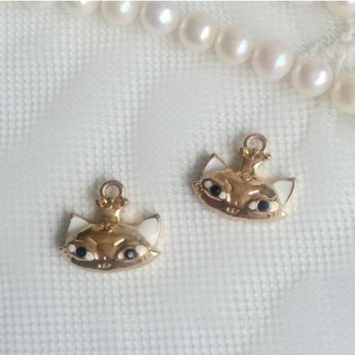 15*16MM 40pcs Wolnie Shape KC Gold Color Alloy & Glazing Charms Jewelry Pendants