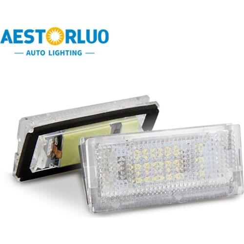 2pcs Factory Supply E46 4D LED License Plate Light Lamp For BMW E46 4D Touring E46 5D Sedan White 12V
