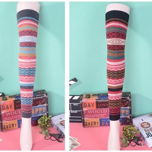 Soft 2017 winter rabbit fur wool blend women long leg warmer Leg Shoes Ankle Warmer Boot Sleeves Cover 6 pairs/lot #3296