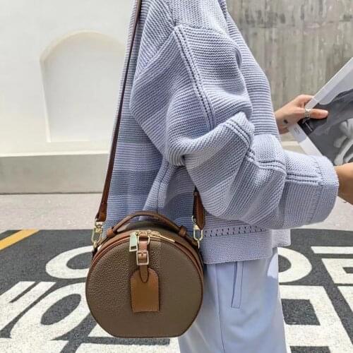 2021 Vintage Printed Shoulder & Crossbody Bags Fashion Round Portable Mini Messenger Bags