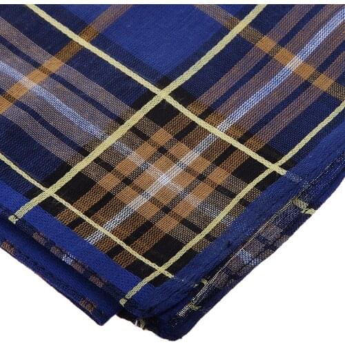24x Plaid Pure Cotton Handkerchiefs Business Party Pocket Square Hankie