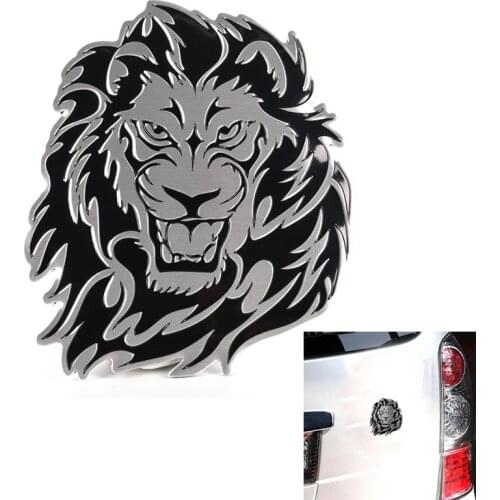 3D car Aluminum alloy sticker personality lion auto logo badge emblem tail decal