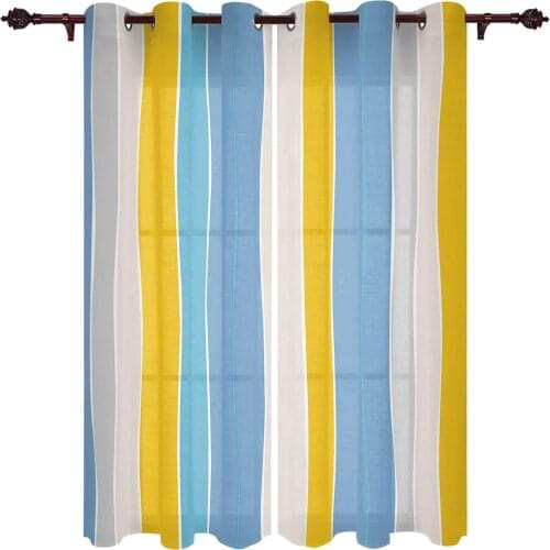 Abstract Ripple Color Pattern Valance Window Curtains For Living Room Bedroom Kitchen Home Luxury Youth Room Window Curtains