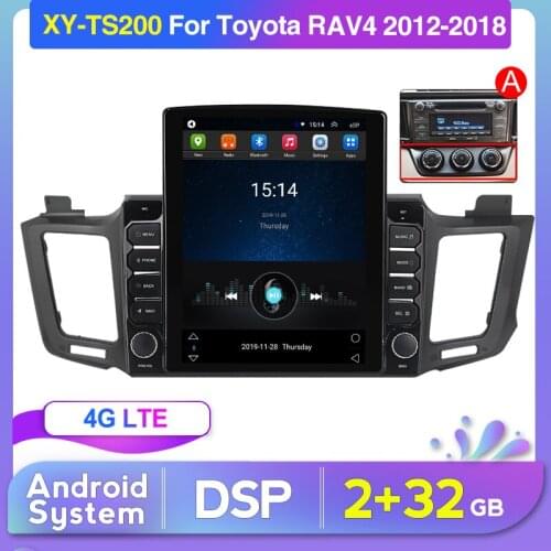 Tomostrong Car radio multimedia Navigation GPS For Toyota RAV4 4 XA40 5 XA50 2012 2013 2014 2015 2016 - 2018 Autoradio no dvd