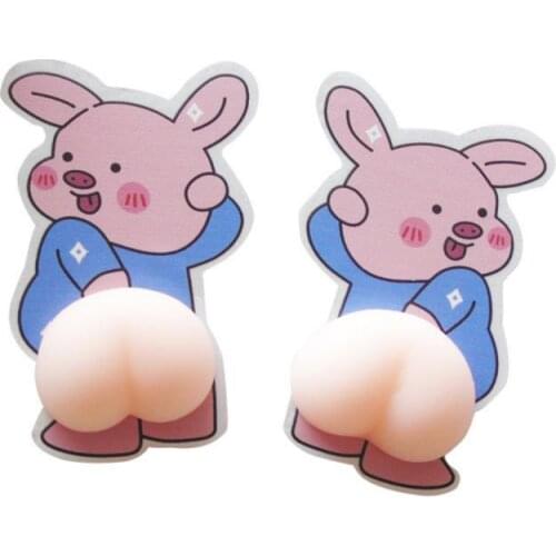 Car And Home 3D Anti-collision Glue Personality Patch Elastic Funny Big Butt Anti Scratch Sticker Door Guard For Car