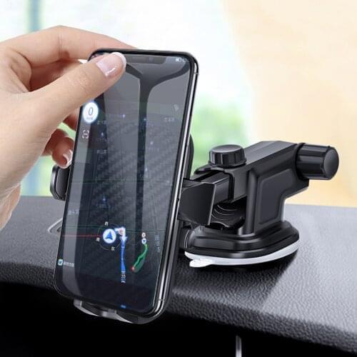 Car Mobile Phone Holder Cell Stand Suction Cup Support Clip Mount Navigation Bracket Intelligent Dashboard Auto Accessories 2021