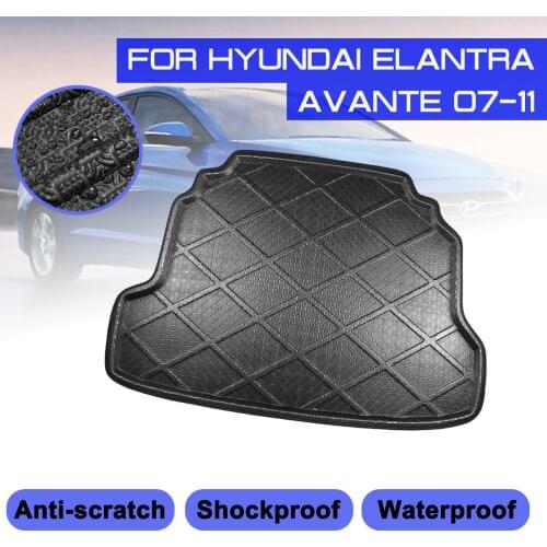Car Floor Mat Carpet For Hyundai Elantra Avante 2007 2008 2009 2010 2011 Rear Trunk Anti-mud Cover