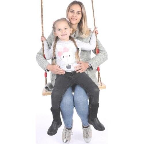 150Kg Wooden Swing Seat Hanging Chair Swing Chair with Adjustable Rope Toy Swing For Children Adults Outdoor Garden Games