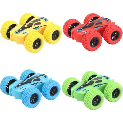 Kids Toy Car Fun Double-Side Vehicle Inertia Safety Crashworthiness and Fall Resistance Shatter-Proof Model for Child