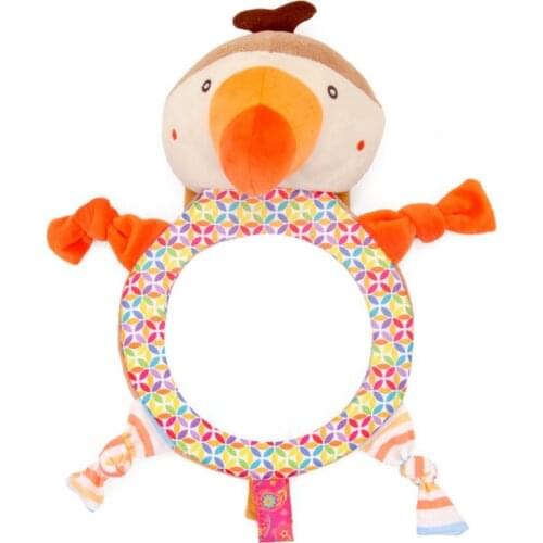 Baby Facing Mirror Cartoon Shape Adjustable Plush Car Baby Rearview Adjustable Safety Seat Mirror for Kids Toy Gift