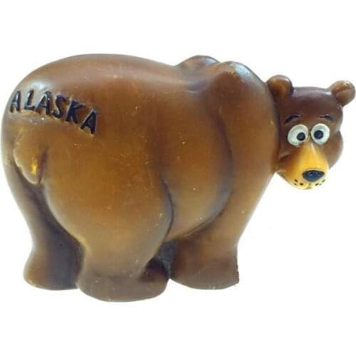 Hot Sale Creative Alaska Bear 3D Fridge Magnets Tourism Souvenirs Refrigerator Magnetic Stickers Home Decortion Gift