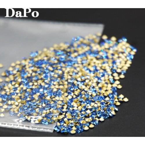 SS4-SS30 Pointed Back Glass Chatons Crystal Beads Light Blue Color Round Fancy Crystal Pointback For Jewelry Accessory