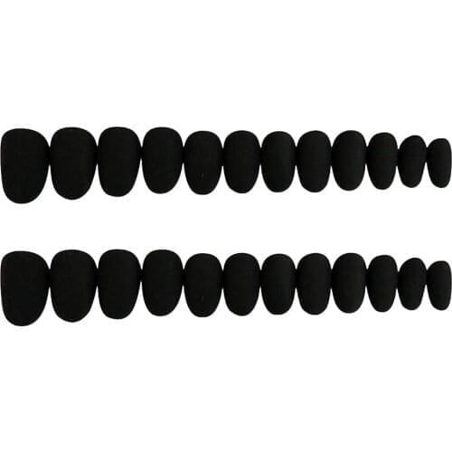 24x Matte Ballet False Nails Full Cover Pure Color Stiletto Frosted Art Tips