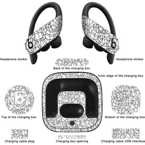 YCSTICKER Newest Bluetooth Headphone Sticker For Beats Powerbeats Pro Dust-proof Decorative Protective Earphone Film Cover