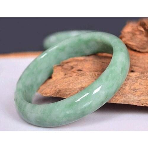 Natural China Guizhou Cui Hand-carved Wide Bar Jade Bracelet Fashion Boutique Jewelry Men and Women Cui Color Bracelet