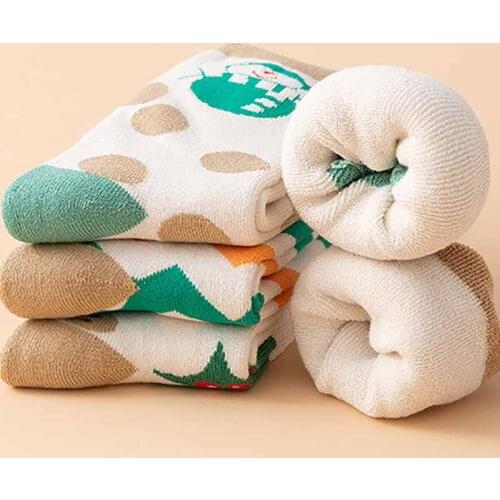 Socks Women Autumn Winter Thick Warm Socks Korean Cute Kawaii Cartoon BearKawaii Harajuku Designer Fashion Socks Girl Women Sox