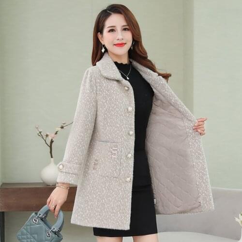 2021 New Add Cotton Thicken Woolen Outwear Suede Warm Coats Winter Jackets Women Mink Fleece Coat