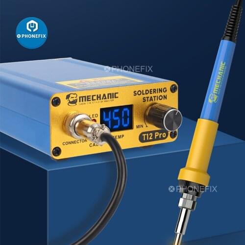 Mechanic T12 Pro Soldering Station Digital Temperature Controller Electric Welding Tips Alloy Handle Quick Heating Station