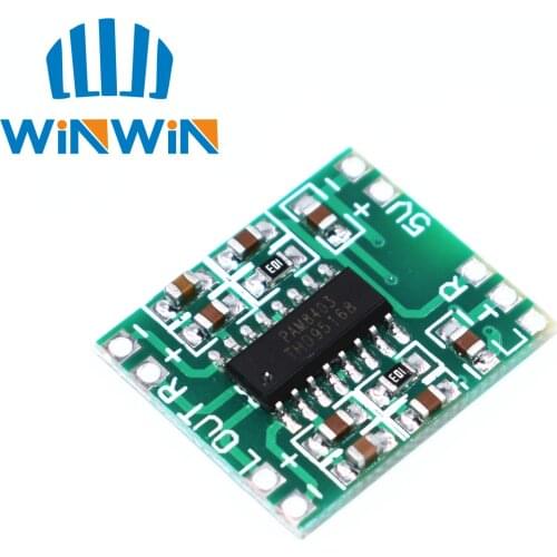 I62 100PCS PAM8403 Super mini digital amplifier board 2 * 3W Class D digital amplifier board efficient 2.5 to5V USB power supply
