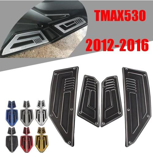 Motorcycle Footboard Steps Foot Plate Pads Footrest Pedal Pegs For YAMAHA TMAX530 TMAX 530 T-MAX 530 2012 2013 2014 2015 2016