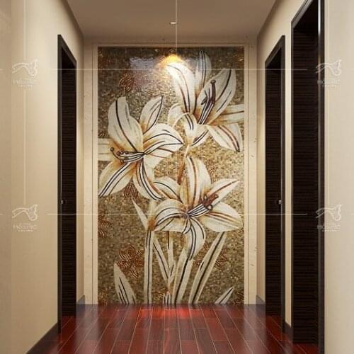 Custom mosaic pattern glass mosaic tile