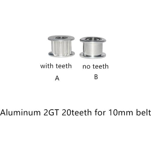 2GT pulley H type driven wheel perlin idler GT2 timing 20teeth without teeth bore 3mm 5mm 8mm width 10mm