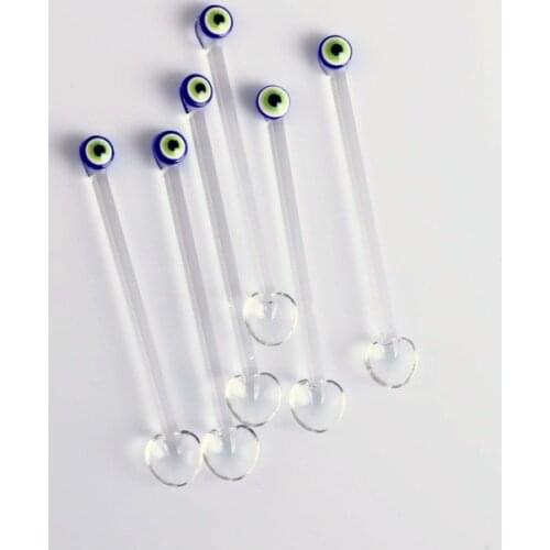 Glass Tea Spoon with Evil eye-12 Personality 411398847