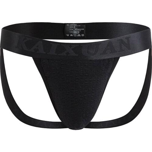 Underwear Men Sexy Jockstrap Thongs G-String cueca Underwear Mesh Breathable Thongs Men Penis Pouch Buttocks Hollow Male Panties