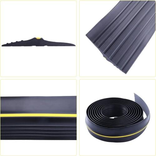 20Ft/6m Universal Garage Door Bottom Threshold Seal Strip Weatherproof Rubber DIY Weather Stripping Replacement Black