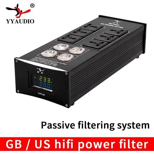 YYAUDIO HIFI Power filter YY-460 power supply socket lightning protection with voltage display