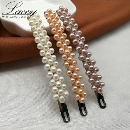 Fashion Real Pearl Hair Clip For Women,Korean Design Freshwater Pearl Hairpin Hair Styling Girl Birthday Gift