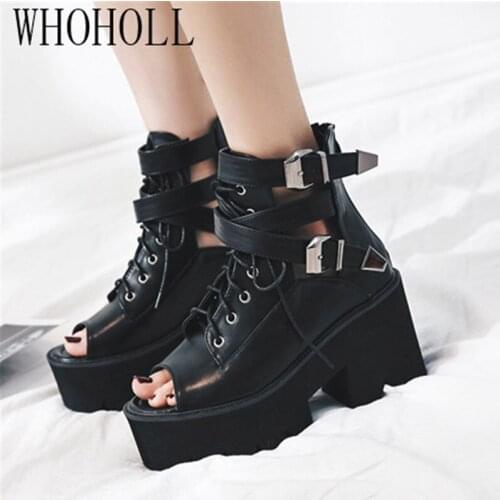 Summer Women Shoes New Thick Bottom Muffin Heel Belt Buckle Thick Heel High Heel Slope Heel Wedge Sandalias Zapatillas Mujer