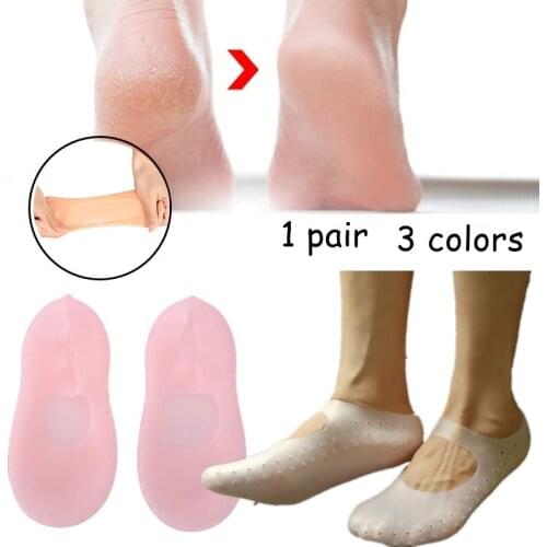 Anti Crack 1Pair Moisturizing Beauty Unisex Dead Skin Removal Breathable With Hole Silicone Socks pedicure tools