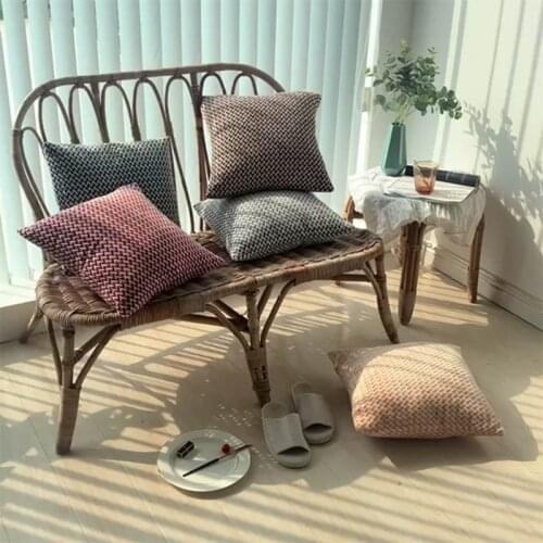 New Cushion Cover Wave Geometry Plush Pillow Case Cover Home Decor Sofa Bed Decoration Polyester Soft 45x45cm Pillowcase1PC