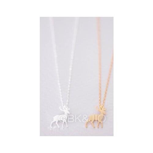 10pcs/lot Origami Antler Deer Necklace Bridesmaid Statement Necklace for Lover