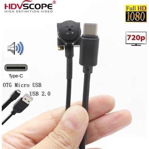 15*15mm OTG Micro 3.7mm Pinhole Button Lens Android Mobile Phones USB 2.0 Audio Endoscope Camera